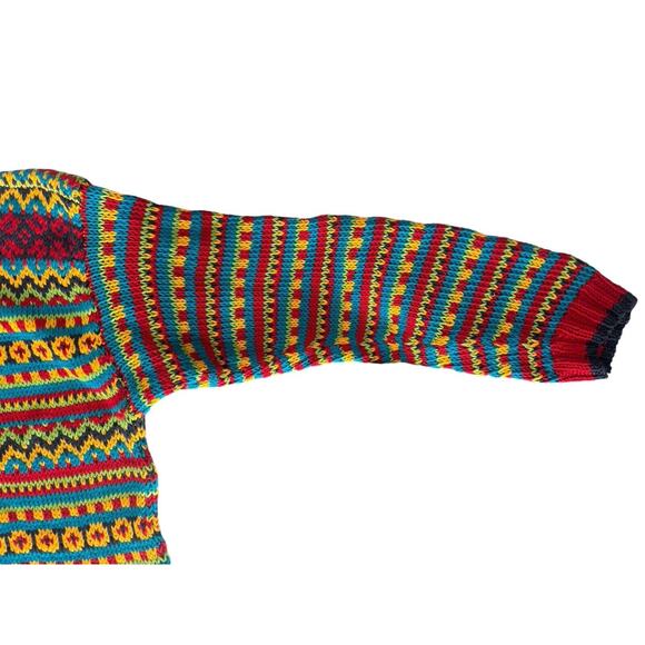 Hanna Andersson Womens Small Sweater Fair Isle Mock Neck Knitted Pullover EUC - Picture 7 of 14